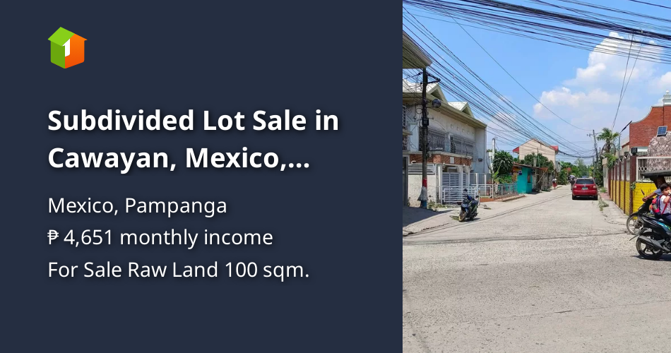 Subdivided Lot Sale in Cawayan, Mexico, Pampanga [Lot 🚜] (September