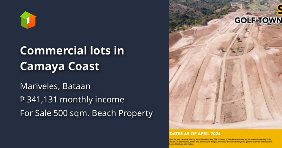 Commercial lots in Camaya Coast [Beach Property 🏖️] (April 2024) in