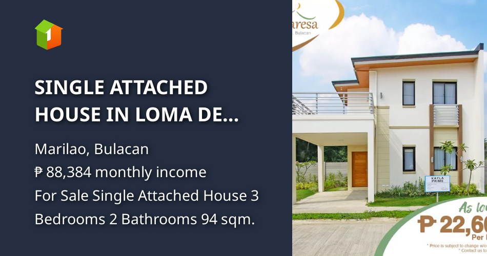 SINGLE ATTACHED HOUSE IN LOMA DE GATO MARILAO AMARESA [House and Lot 🏘