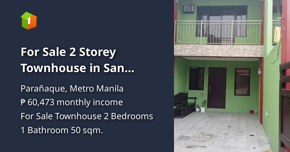 For Sale 2 Storey Townhouse in San Antonio Valley 1 Sucat Paranaque