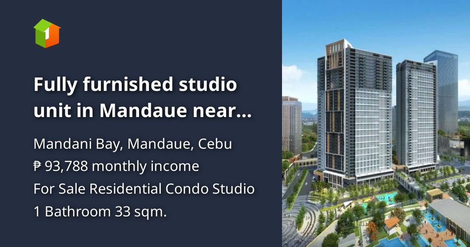 Fully furnished studio unit in Mandaue near Cebu Doctors' University