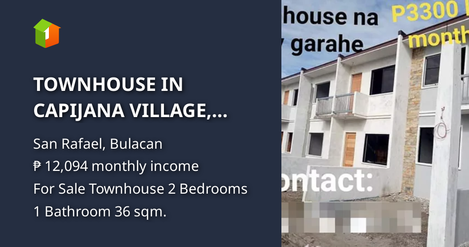 TOWNHOUSE IN CAPIJANA VILLAGE, Brgy Kapihan San Rafael Bulacan [Houses