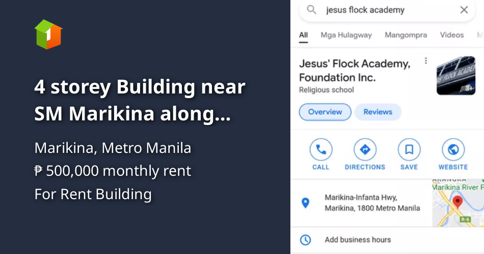 4 storey Building near SM Marikina along Marcos Highway For Rent