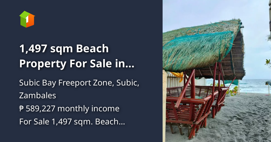 1,497 sqm Beach Property For Sale in Subic Bay Freeport Zone Subic