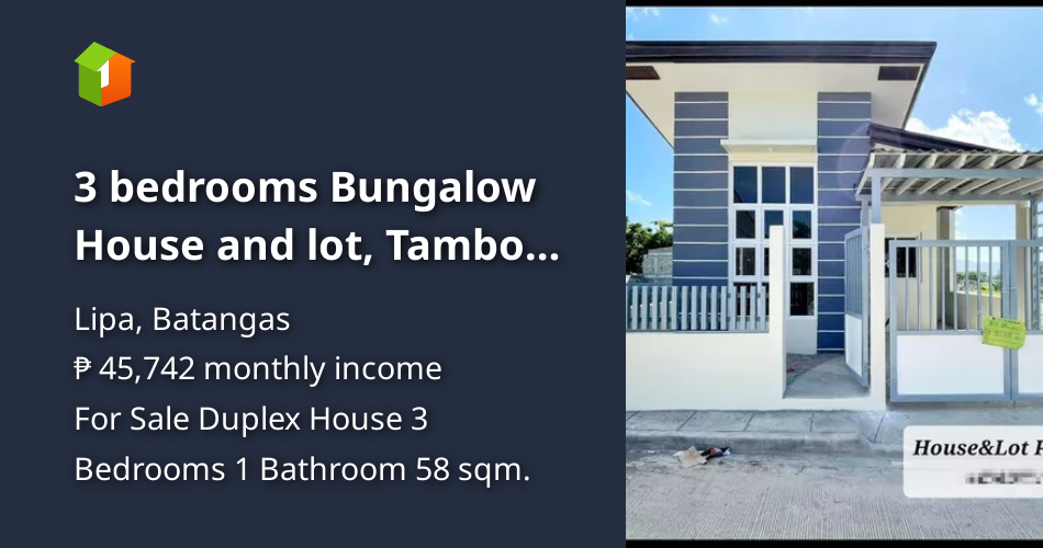 3 bedrooms Bungalow House and lot, Tambo Lipa City Bloomfields [Houses