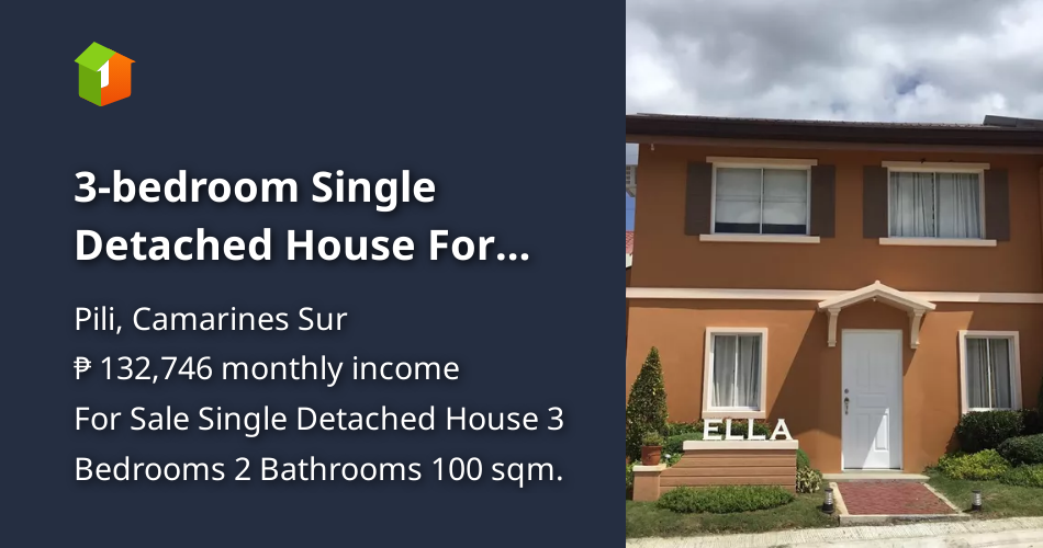 3bedroom Single Detached House For Sale in Pili Camarines Sur [House