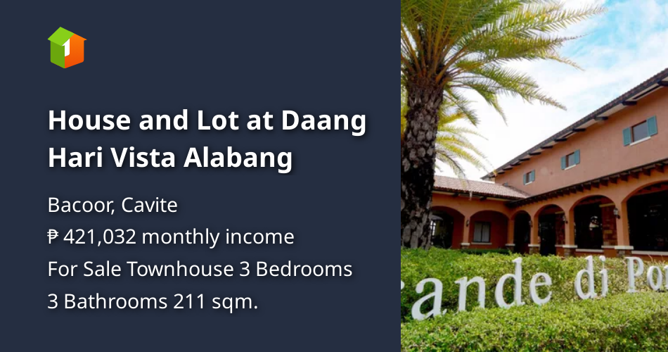 House and Lot at Daang Hari Vista Alabang [House and Lot 🏘️] (July 2021