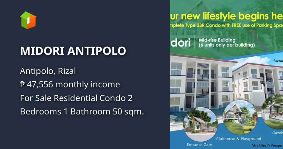 MIDORI ANTIPOLO [Condo 🏙️] (November 2023) in Antipolo, Rizal for sale