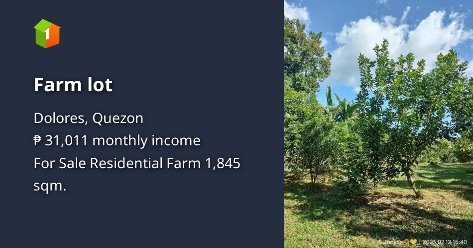 Farm lot [Lot 🚜] (April 2023) in Dolores, Quezon for sale