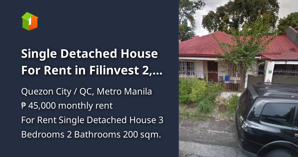 Single Detached House For Rent in Filinvest 2, Quezon City [House and
