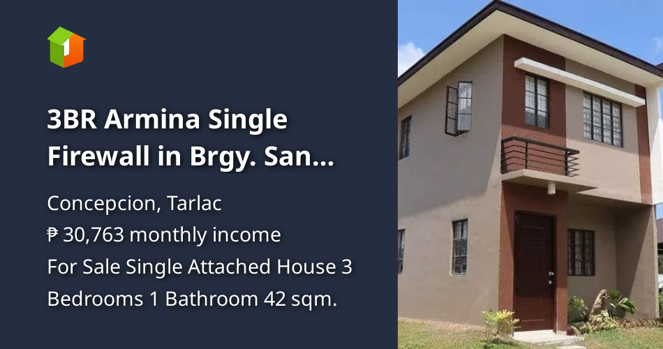3BR Armina Single Firewall in Brgy. San Agustin, Concepcion, Tarlac
