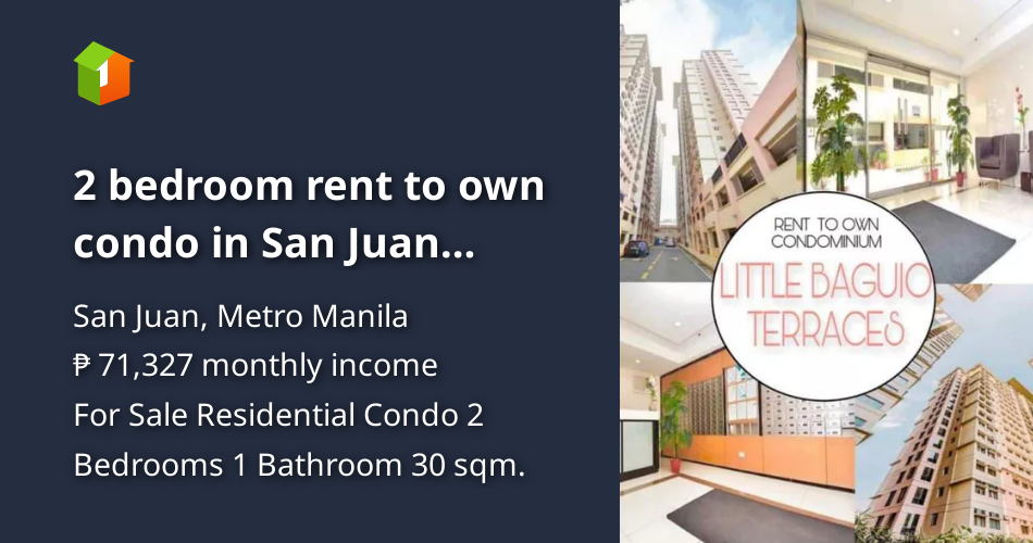 2 bedroom rent to own condo in San Juan Metro manila [Condo 🏙️] (August