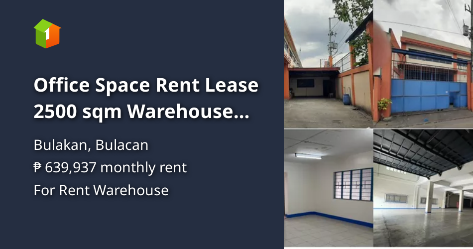 Office Space Rent Lease 2500 sqm Warehouse Meycauayan Bulacan