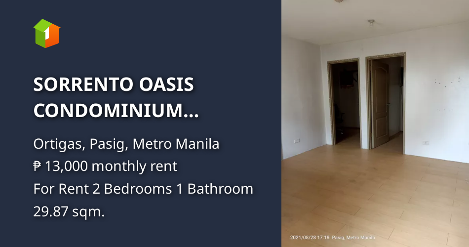 SORRENTO OASIS CONDOMINIUM ROSARIO PASIG CITY [Condo 🏙️] (August 2021