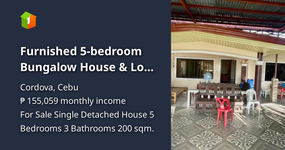 Furnished 5-bedroom Bungalow House & Lot for Sale in Poblacion Cordova ...