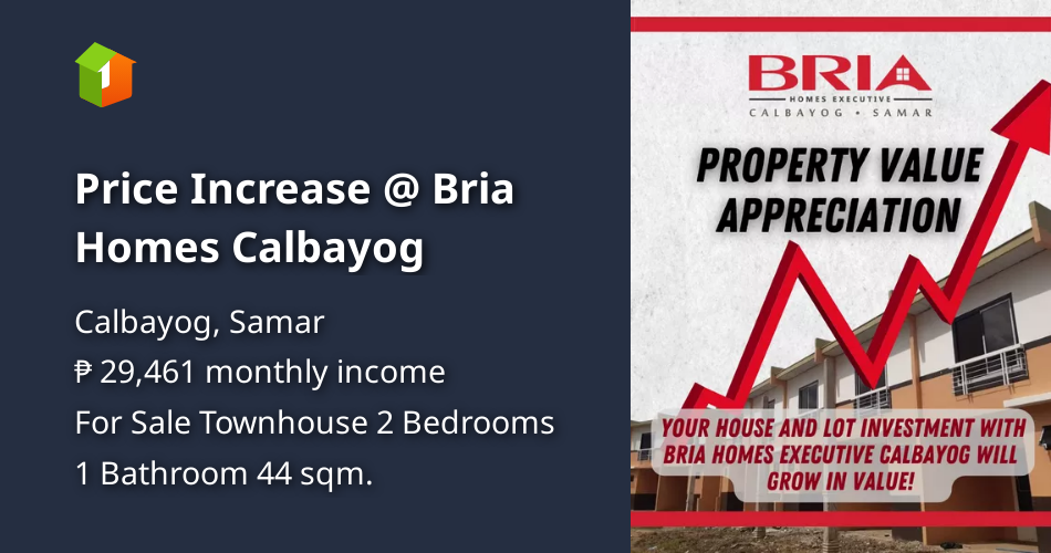 Price Increase Bria Homes Calbayog [House and Lot 🏘️] (May 2023) in