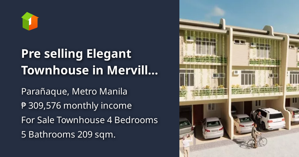Pre selling Elegant Townhouse in Merville Paranaque [House and Lot 🏘️