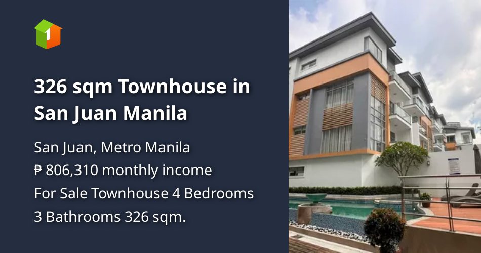 326 sqm Townhouse in San Juan Manila [House and Lot 🏘️] (November 2023