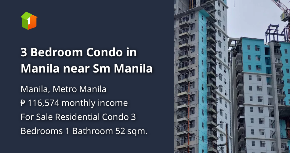 3 Bedroom Condo in Manila near Sm Manila [Condo 🏙️] (June 2022) in