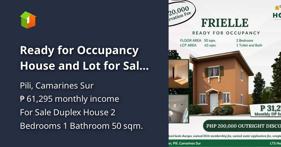 Ready for Occupancy House and Lot for Sale in Camella Bicol [House and Lot 🏘️] (June 2024) in