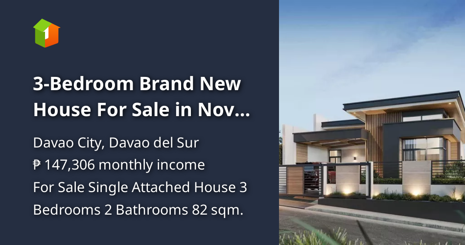 3Bedroom Brand New House For Sale in Nova Tierra Lanang Davao City