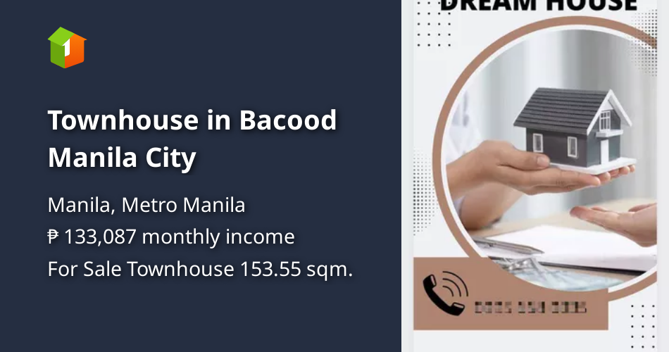 Townhouse in Bacood Manila City [House and Lot 🏘️] (March 2024) in Manila, Metro Manila for sale