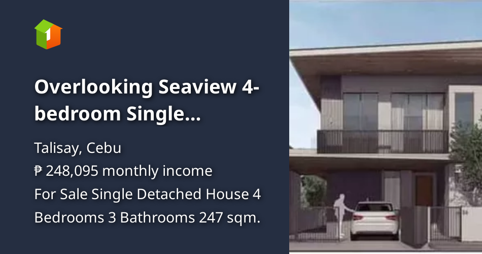 Overlooking Seaview 4bedroom Single Detached House in Talisay Cebu