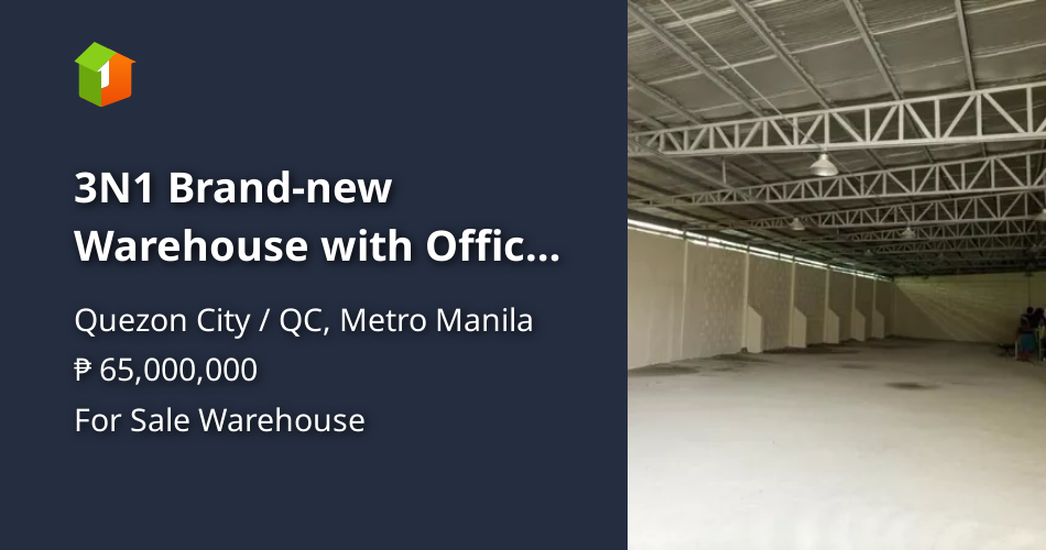 3N1 Brandnew Warehouse with Office Residential for SALE Balintawak
