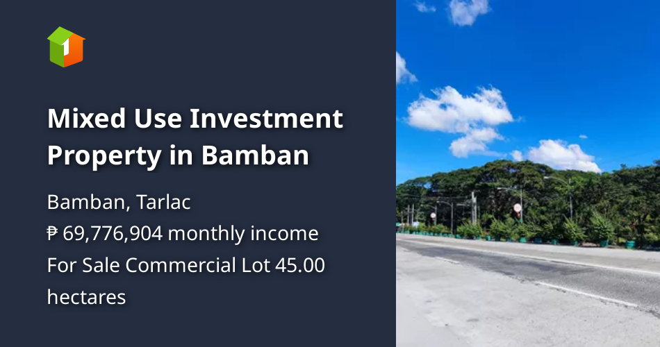 Mixed Use Investment Property in Bamban [Lot 🚜] (December 2022) in