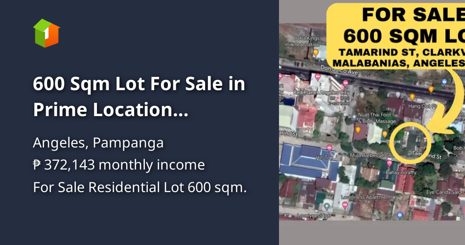 600 Sqm Lot For Sale in Prime Location Tamarind St Clarkview [Lot 🚜