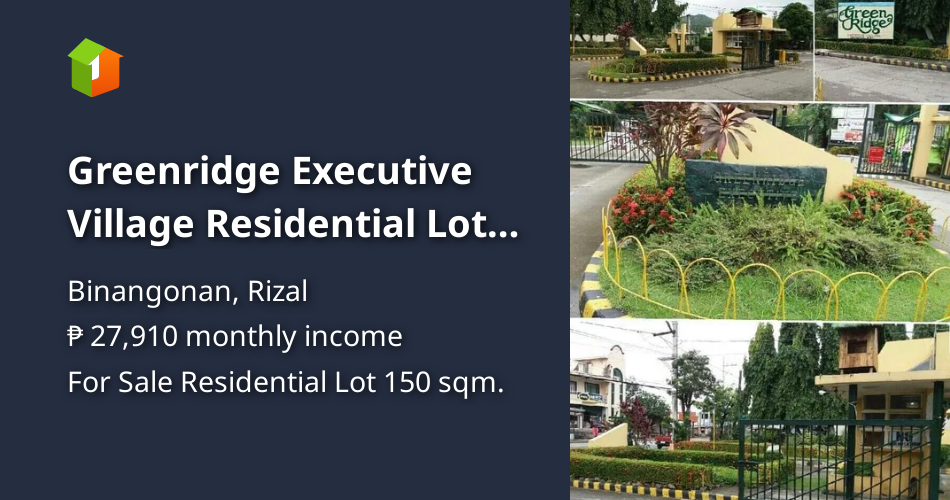 Greenridge Executive Village Residential Lot for Sale near Antipolo