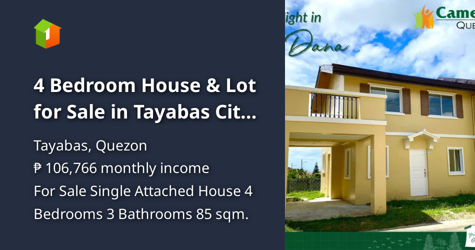 4 Bedroom House & Lot for Sale in Tayabas City Quezon Province [House