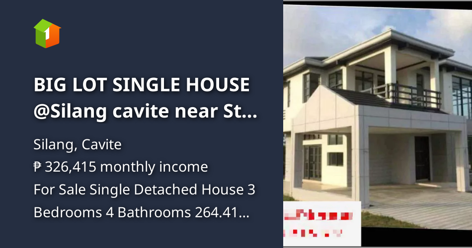 BIG LOT SINGLE HOUSE Silang cavite near Sta. Rosa [House and Lot 🏘️