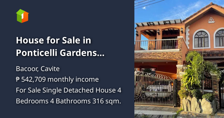 House for Sale in Ponticelli Gardens DaangHari Bacoor Cavite [Houses