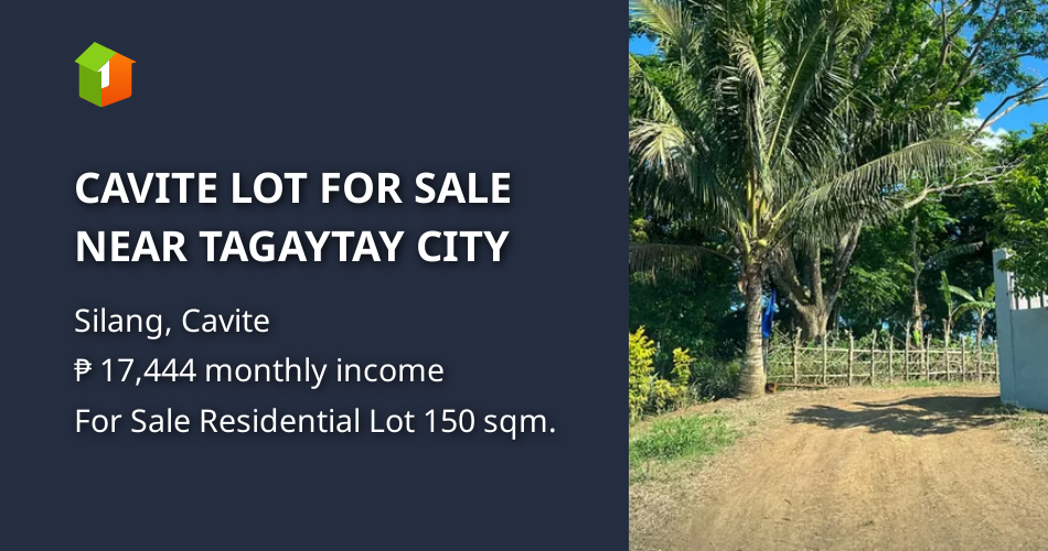CAVITE LOT FOR SALE NEAR TAGAYTAY CITY [Lot 🚜] (September 2024) in