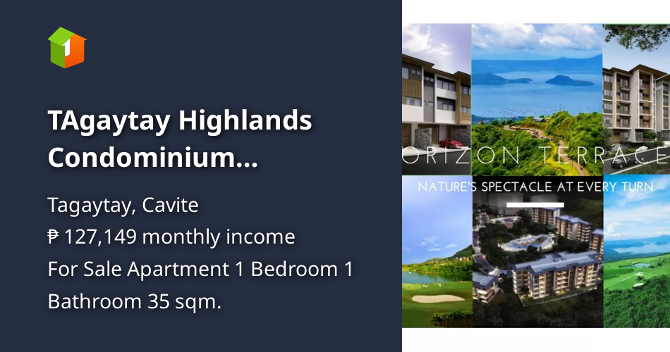 TAgaytay Highlands Condominium Apartment nr Batangas Cavite Sta Rosa