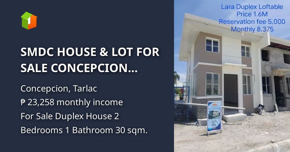 SMDC HOUSE & LOT FOR SALE CONCEPCION TARLAC NEAR SM TARLAC 7K MONTHLY