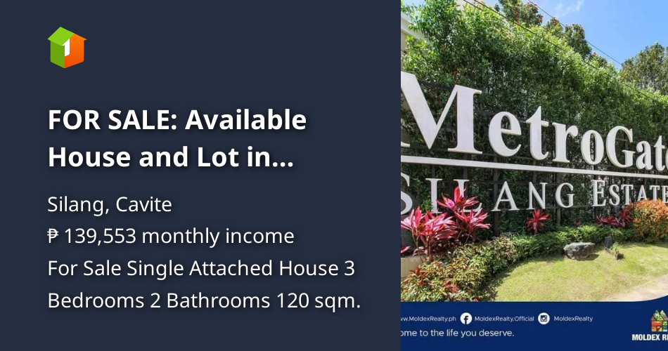 FOR SALE Available House and Lot in Metrogate Silang Cavite [House and Lot 🏘️] (June 2024) in
