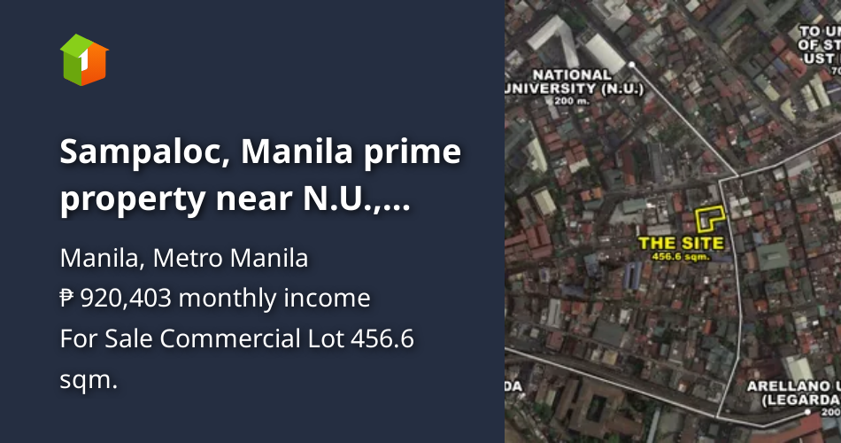 Sampaloc, Manila prime property near N.U., Nagtahan Flyover for sale