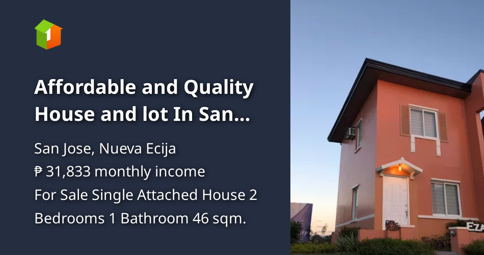 Affordable and Quality House and lot In San Jose Nueva Ecija [House and
