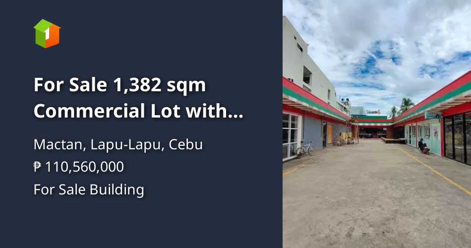 For Sale 1,382 sqm Commercial Lot with Building in Mactan, Cebu