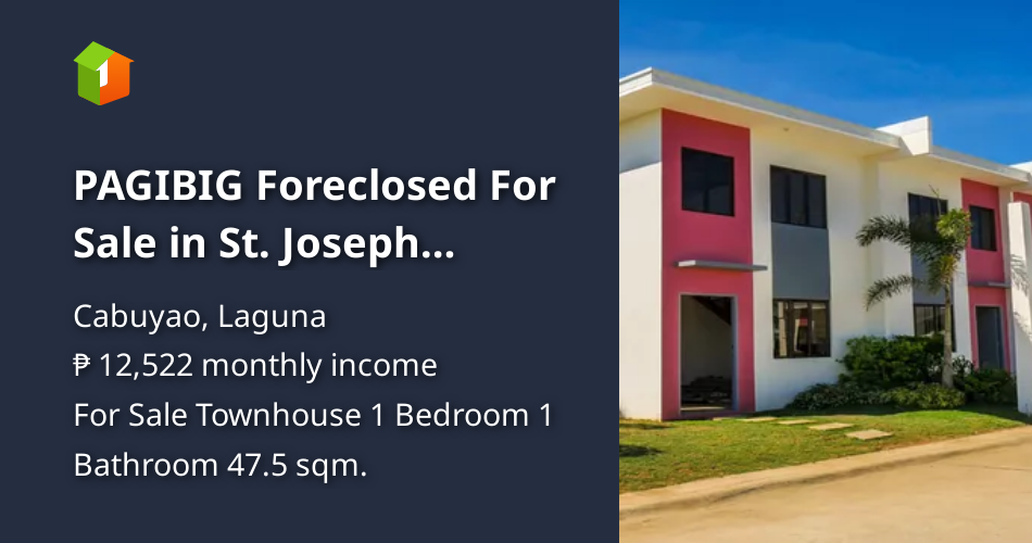 PAGIBIG Foreclosed For Sale in St. Joseph Village Cabuyao Laguna [House