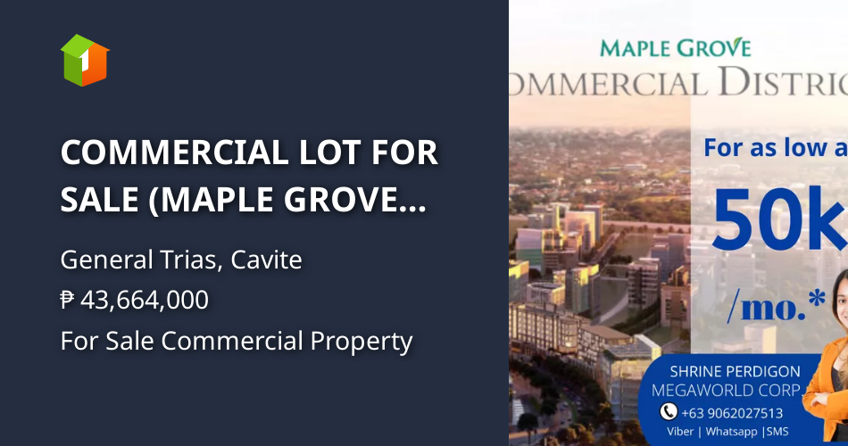 COMMERCIAL LOT FOR SALE (MAPLE GROVE TOWNSHIP IN CAVITE)