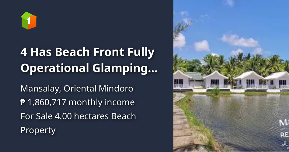 4 Has Beach Front Fully Operational Glamping Resort and Leisure Farm