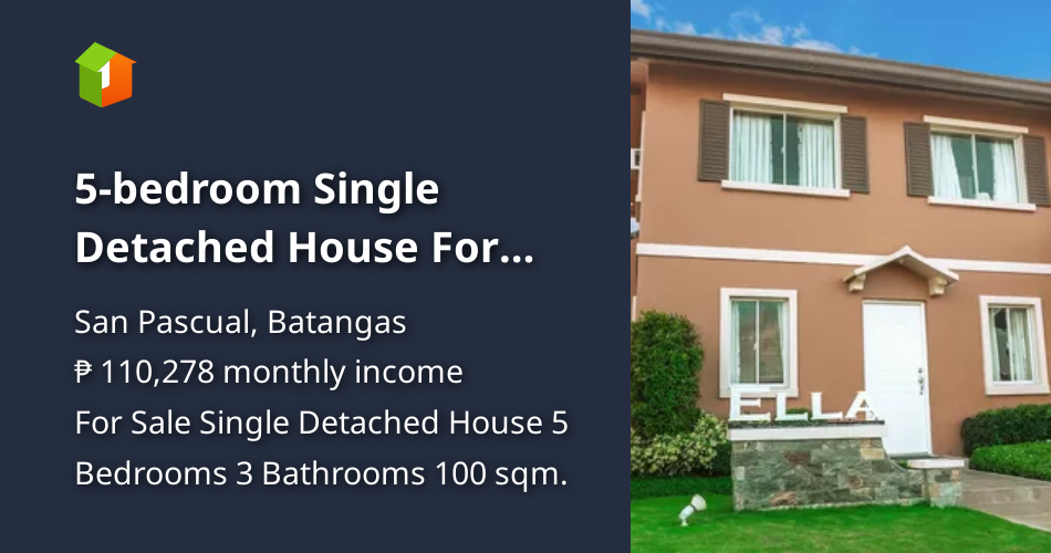 5bedroom Single Detached House For Sale in San Pascual Batangas [House