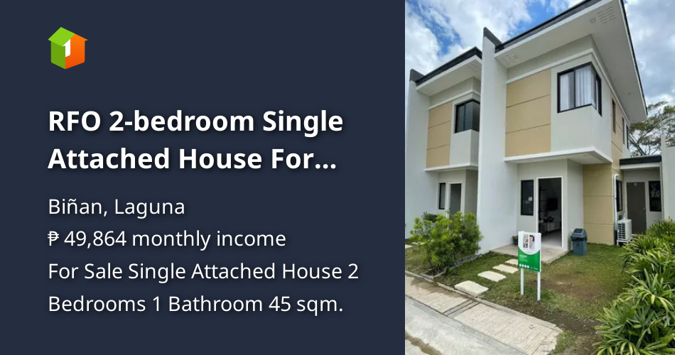 2bedroom Single Attached House For Sale in Binan Laguna [House and Lot