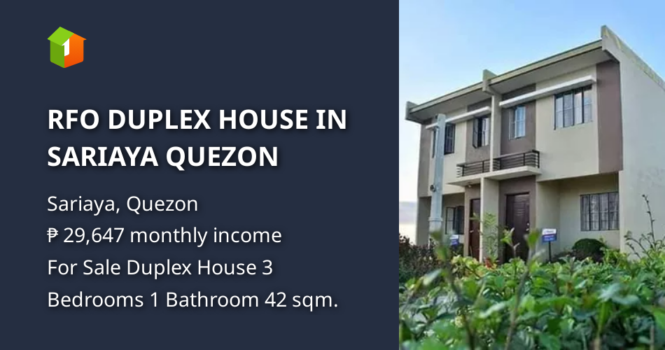 RFO DUPLEX HOUSE IN SARIAYA QUEZON [House and Lot 🏘️] (November 2022