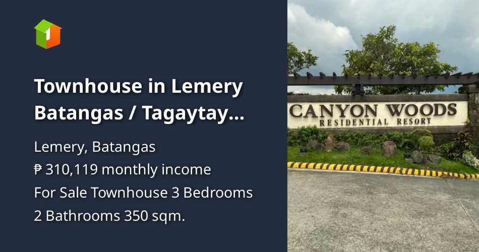 Townhouse in Lemery Batangas / Tagaytay Canyon Woods Village NHS00003