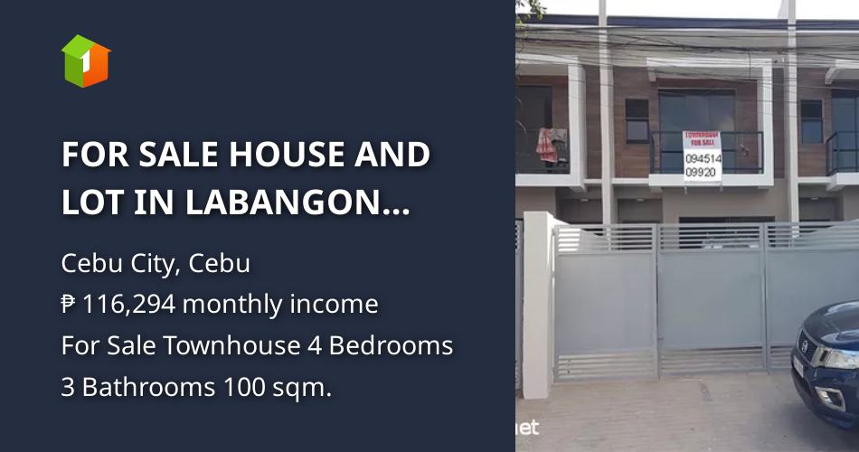 FOR SALE HOUSE AND LOT IN LABANGON CEBU CITY [House and Lot 🏘️