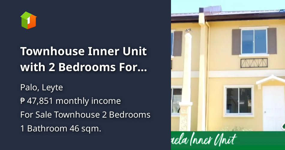 Townhouse Inner Unit with 2 Bedrooms For Sale in Palo, Leyte [House and